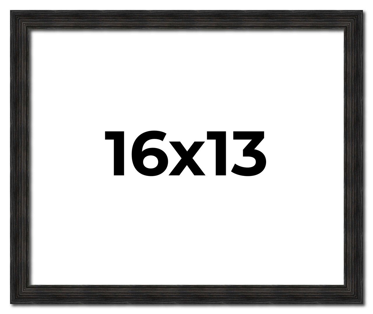 16x13 Thin Barnwood Picture Frame with UV-Resistant Acrylic & Acid Free Backing, Available in 2 Paint Finishes - Grey and Black